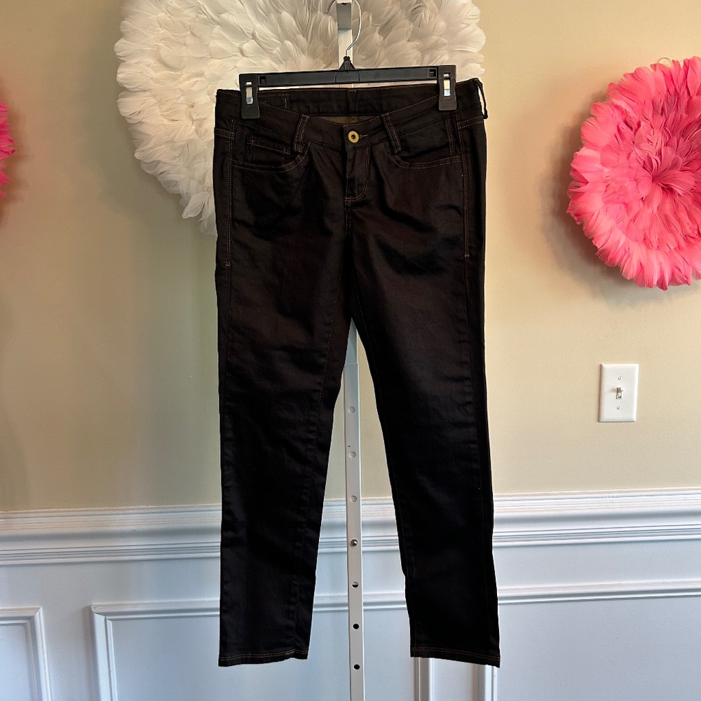 Melton Pot Slim Dark Jeans Size 27